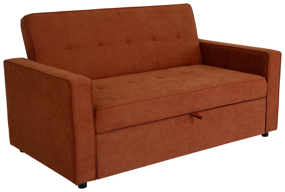 Schlafsofa Haze Terracotta B: 162 cm - Terracotta, Trend, Textil (162/90/89cm)
