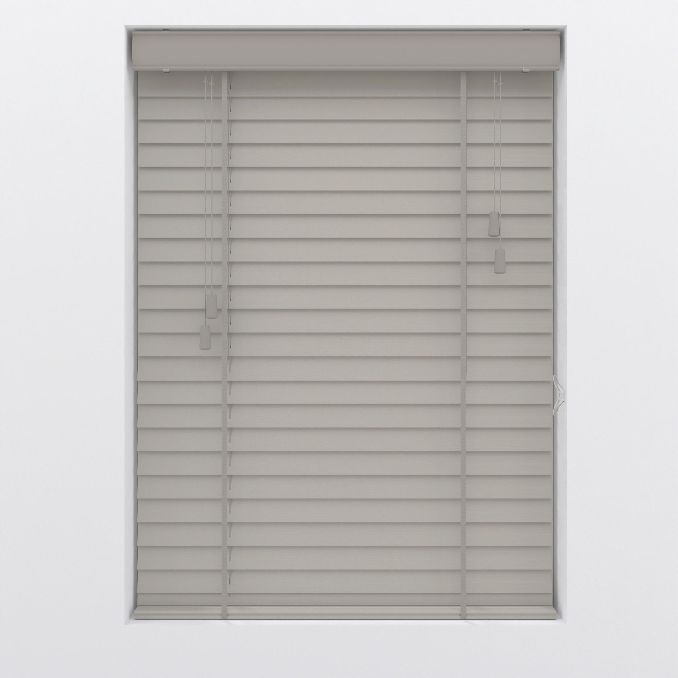 Jalousie Venetian 90x240 cm mit Schnürzug - Grau, Natur, Holz (90/240cm)