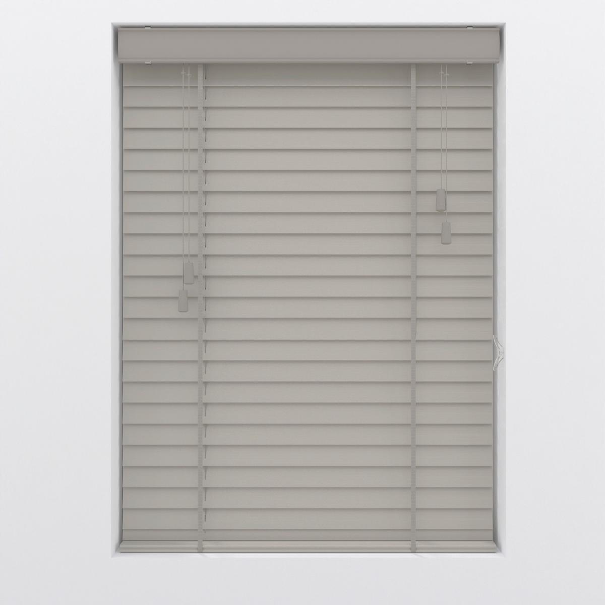 Jalousie Venetian 105x130 cm mit Schnürzug - Grau, Natur, Holz (105/130cm)