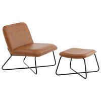 Sesselset X-Lounge - Schwarz/Braun, Design, Textil/Metall (78/71/75cm) - Livetastic