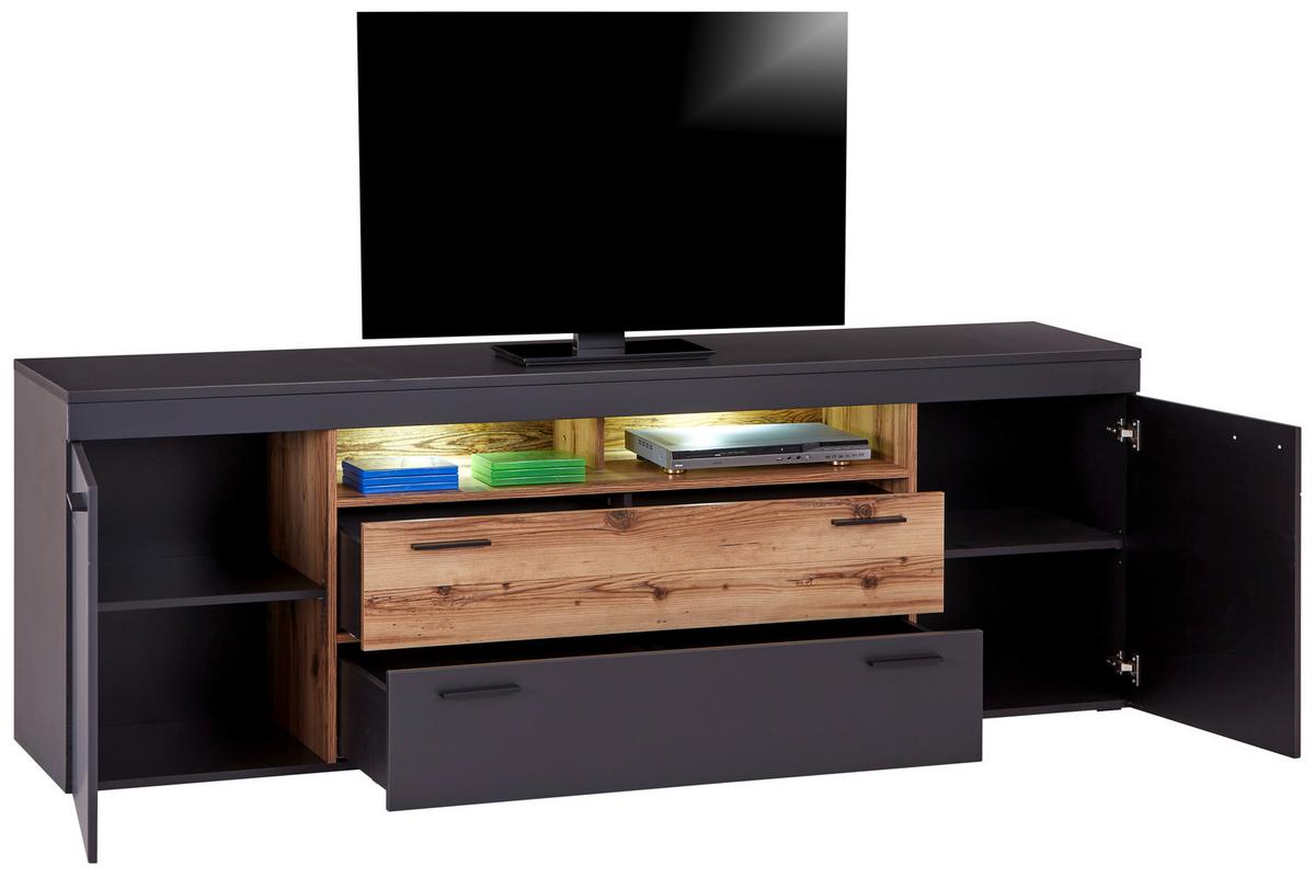 KOMODA POD TELEVIZI HENRY - Moderní, kompozitní dřevo/plast (220/75/47cm)