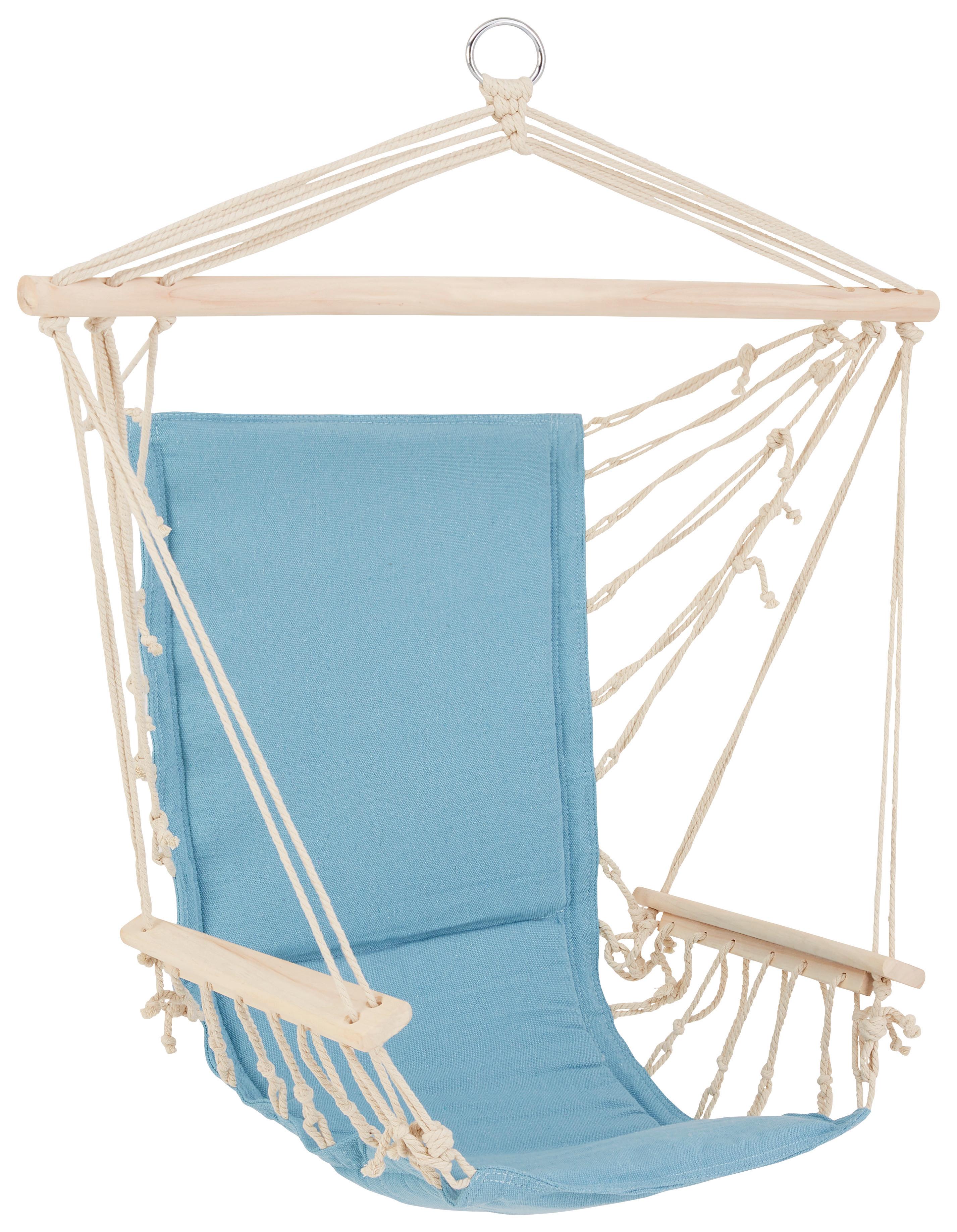 Hängesessel Nadine Nadine - Blau, KONVENTIONELL, Holz/Textil (47/110cm) - Ondega