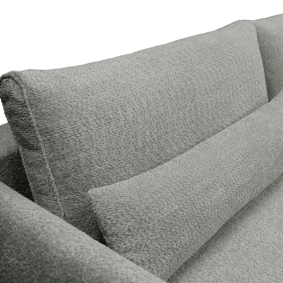Ecksofa Abriamo Grau 204x273 cm - Creme/Schwarz, Design, Textil (204/273cm) - MID.YOU