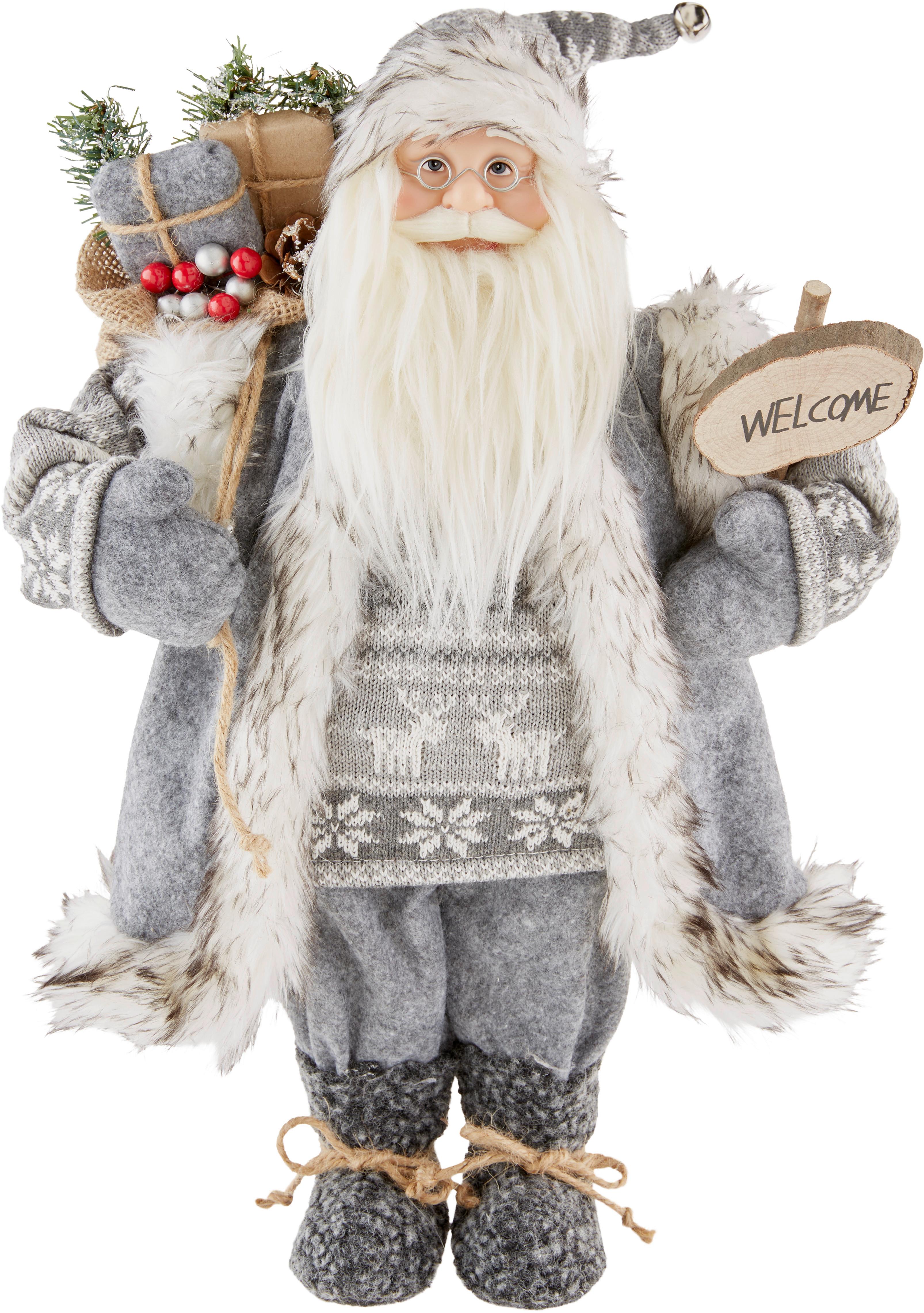 Weihnachtsmann Ronny - Rot/Braun, KONVENTIONELL, Holz/Kunststoff (22/17/45cm) - Ondega