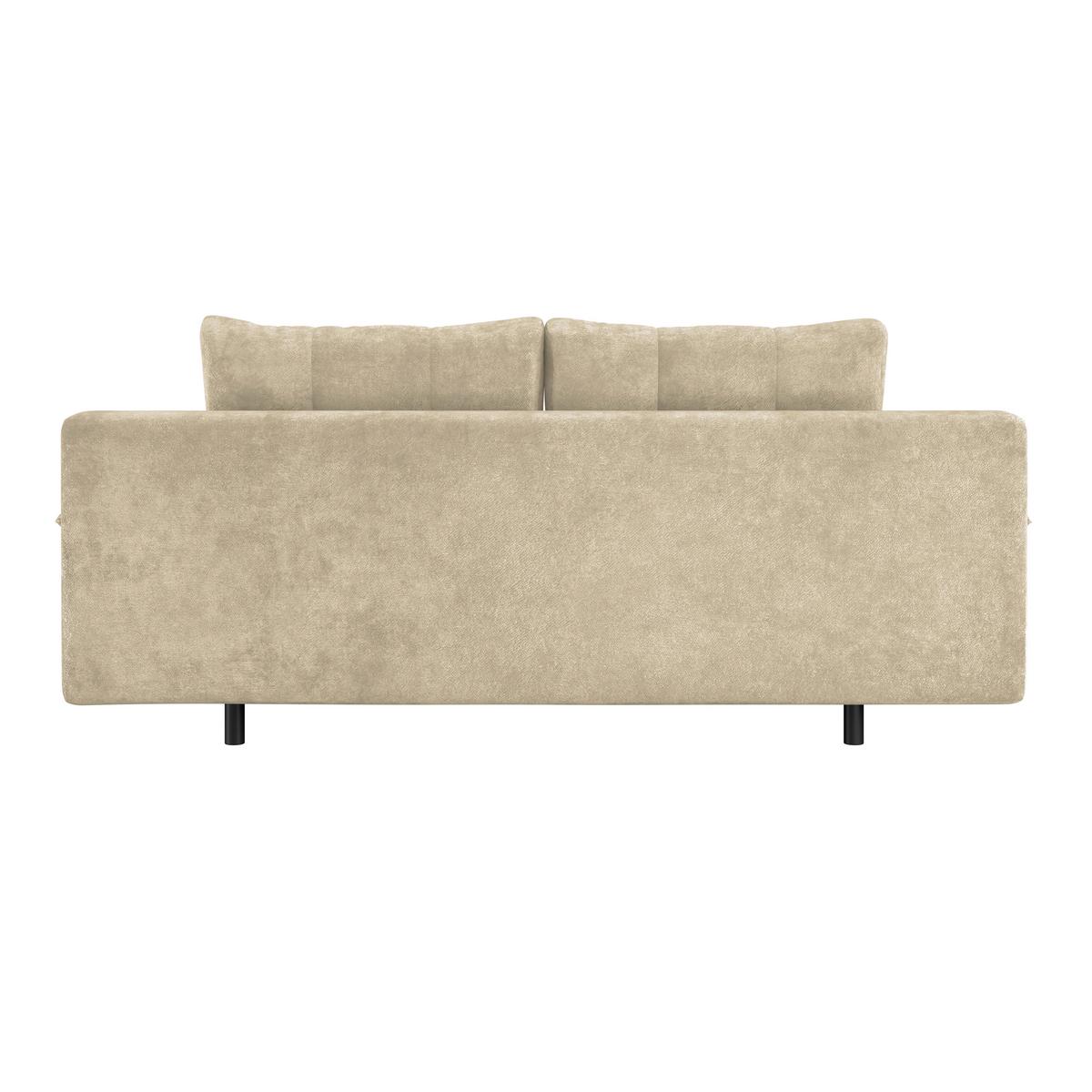 Schlafsofa Perla Beige B: 203 cm - Beige/Schwarz, KONVENTIONELL, Textil (203/94/96cm)