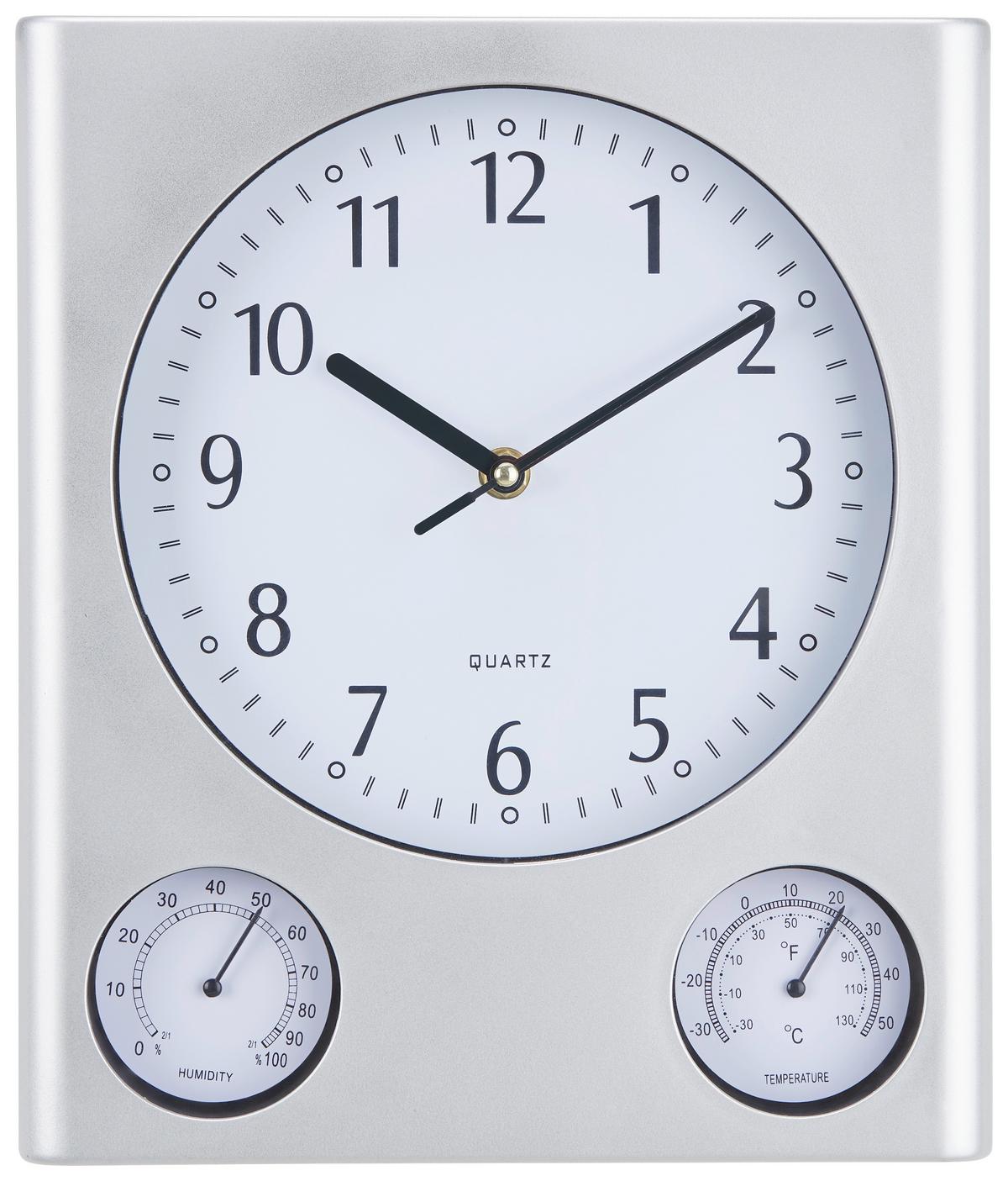 Falióra Alexa - fekete/ezüstszínű, Basics, műanyag/üveg (25,3/30,2/4cm) - Ondega