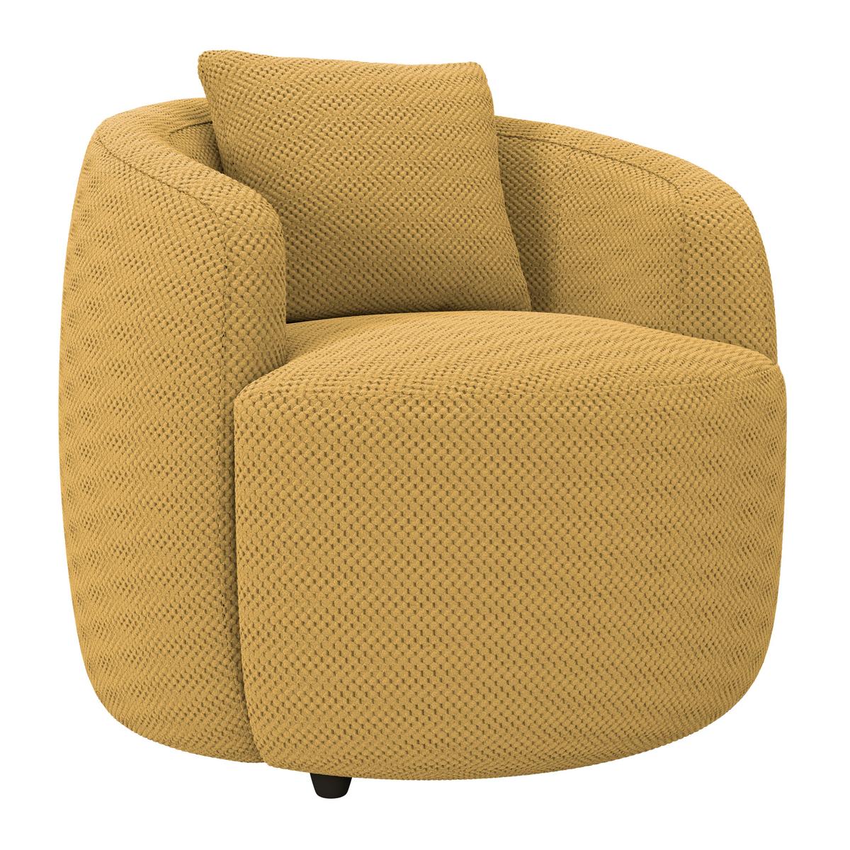 Sessel Pina - Senfgelb/Schwarz, MODERN, Textil (81/74/81cm)