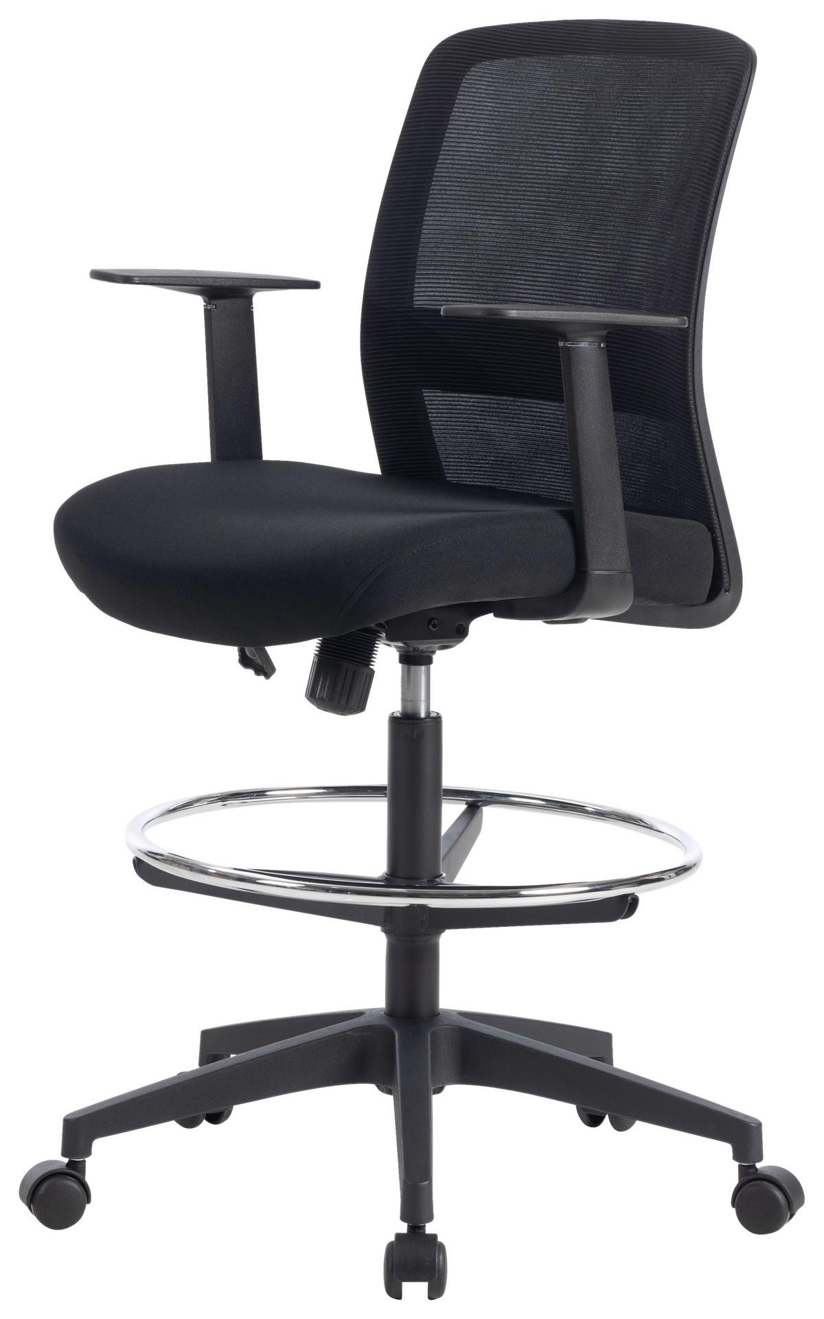 Otočná židle MIRJA - černá, Design, textil/plast (60/106-120/57cm) - Mömax