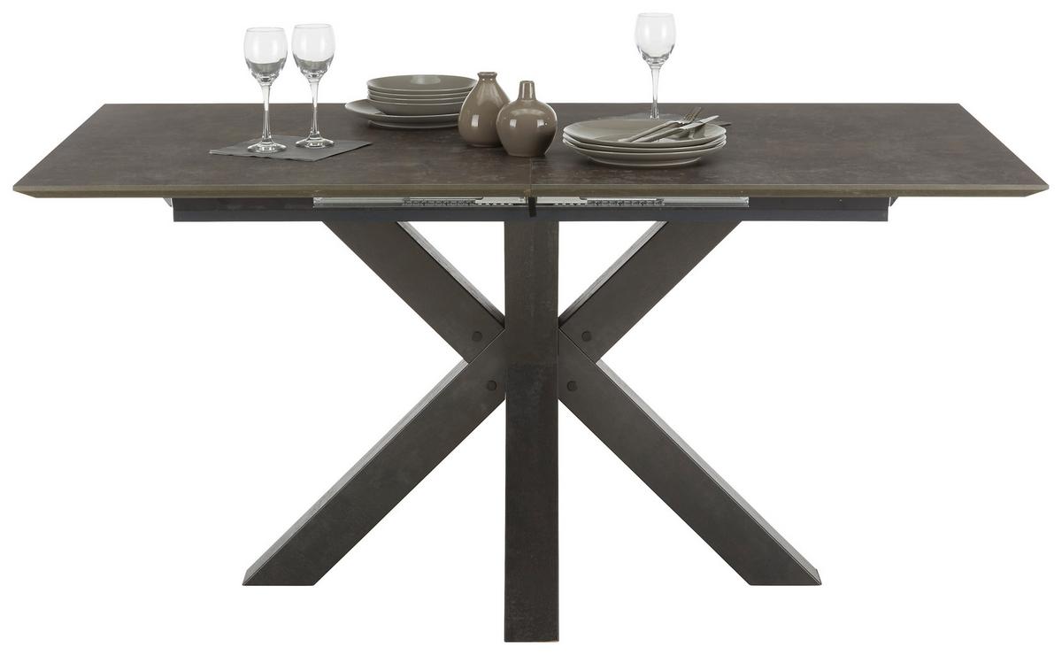 Roztahovací stůl LUZERN 160-210x90 - barvy grafitu, Moderní, kompozitní dřevo (160-210/90/75cm) - Mömax