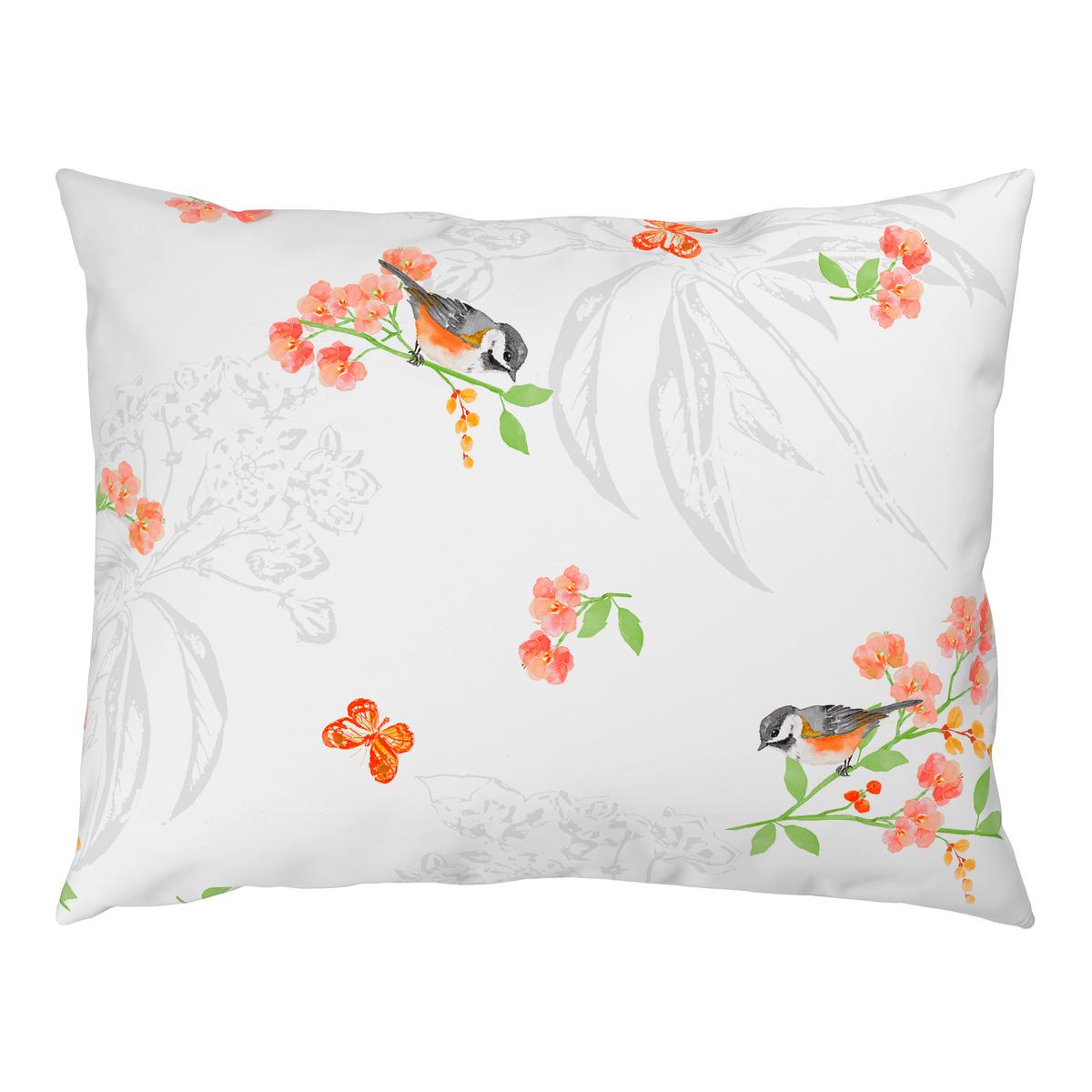 Bettwäsche Amalia - Orange/Weiß, ROMANTIK / LANDHAUS, Textil - James Wood