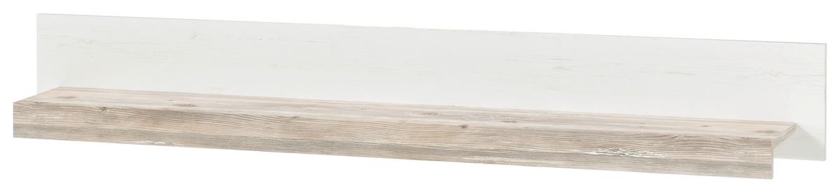 Wandboard Florenz Hellbraun/Pinienfarben B:150cm - Hellbraun/Pinienfarben, Design, Holzwerkstoff (150/20/20cm) - MID.YOU