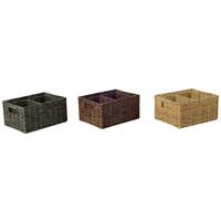 3-dílná sada košů NICOLE - šedá/přírodní barvy, kov/plast - Mömax