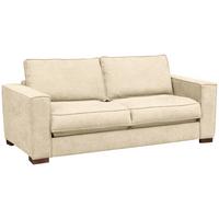 Schlafsofa Texas Creme Webstoff, B: 203 cm - Dunkelbraun/Creme, Design, Textil (203/85/99cm) - MID.YOU