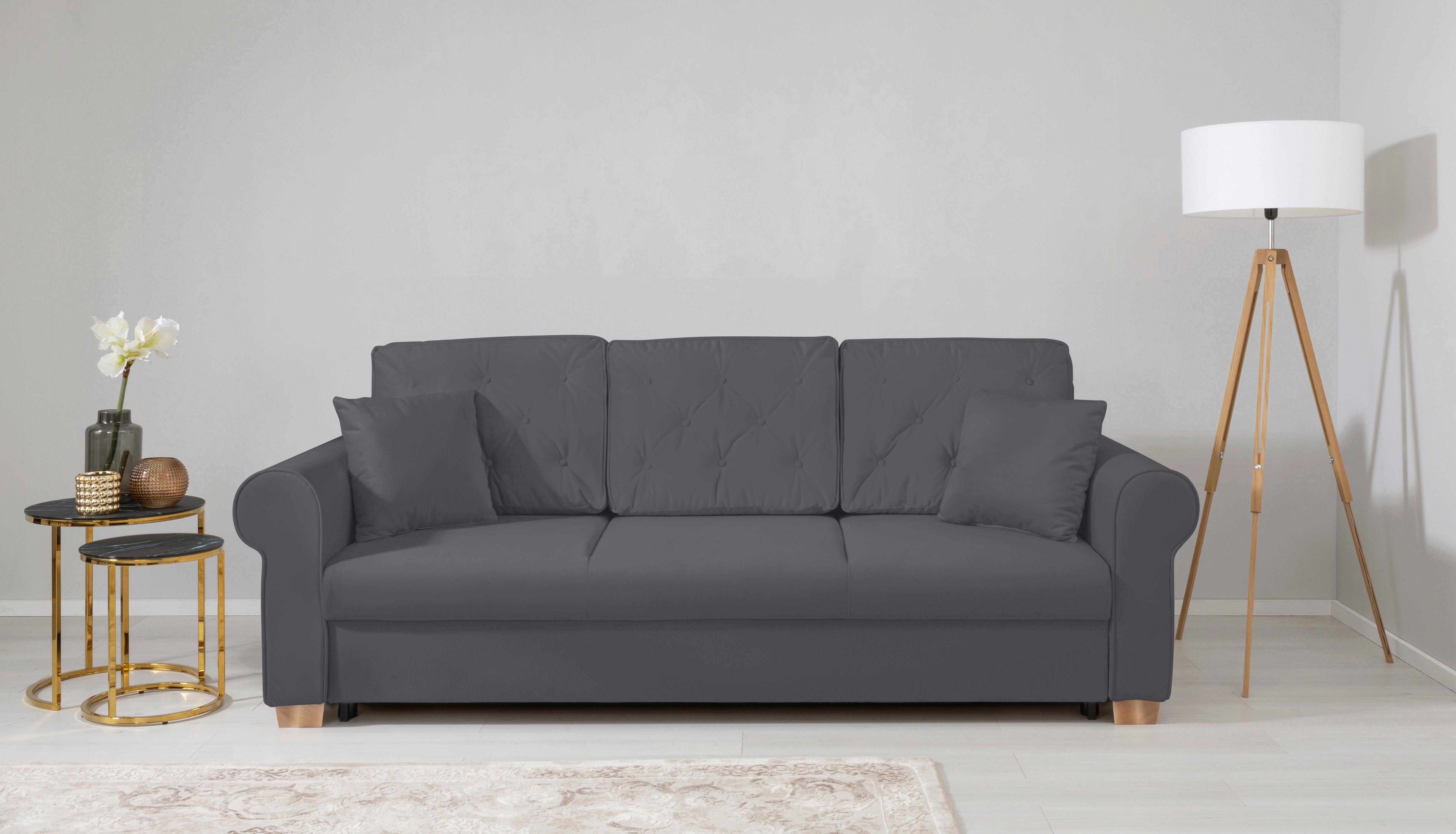 Schlafsofa Arles, Dunkelgrau 23 B: 240 cm