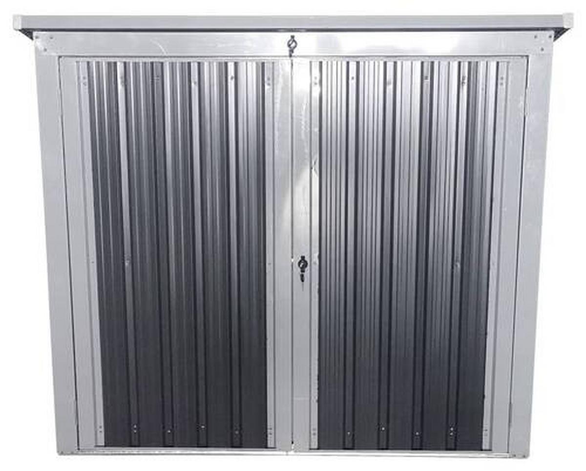 Box na odpadkové koše 240l, 5x3, kov - antracitová, Basics, kov (158/134/101cm)