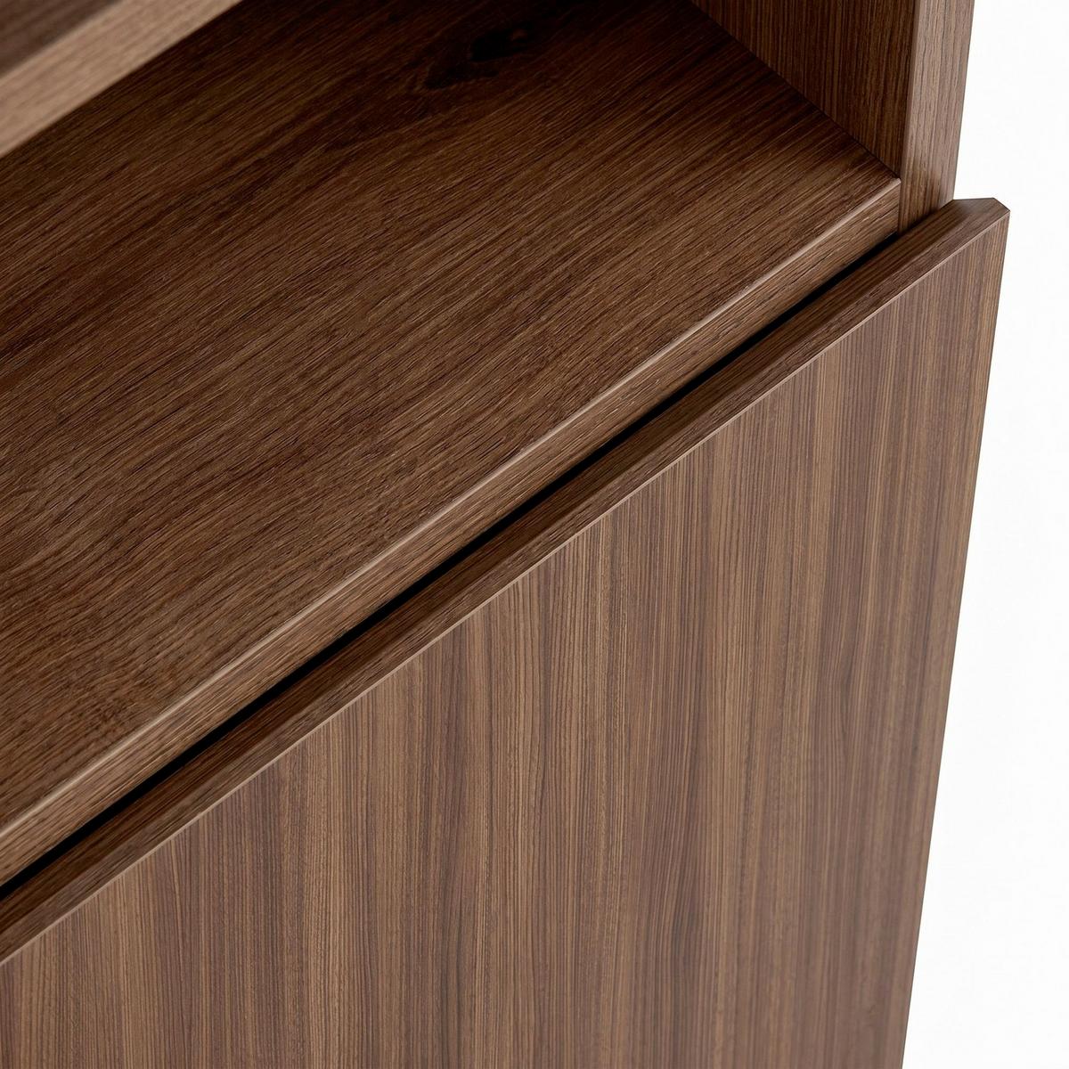 SIDEBOARD Schwarz/Walnussfarben B: 80cm - Walnussfarben/Schwarz, MODERN, Holzwerkstoff (80/80/40cm)