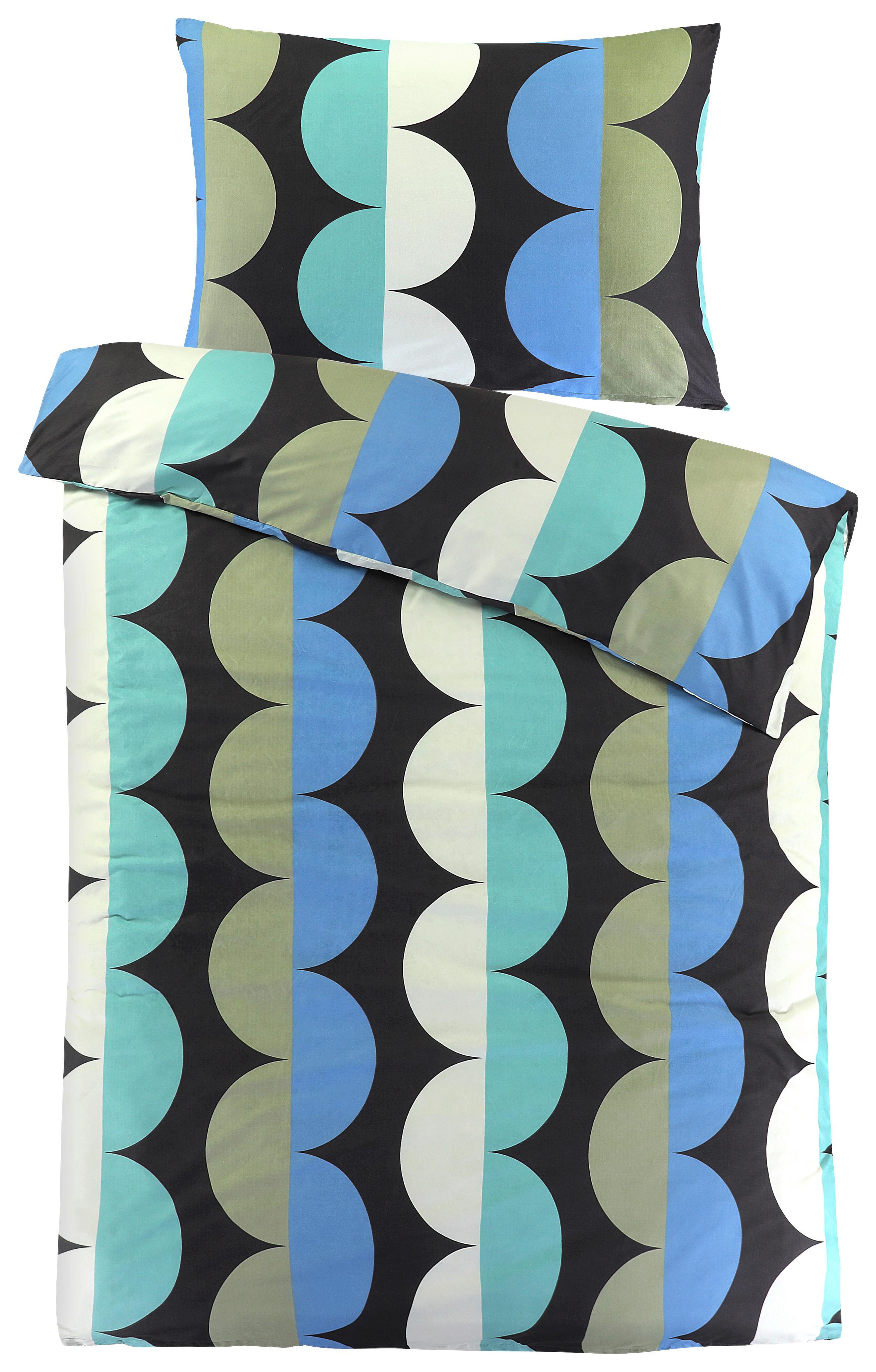 Bettwäsche Gloria - Blau/Dunkelgrau, MODERN, Textil (140/200cm) - Luca Bessoni