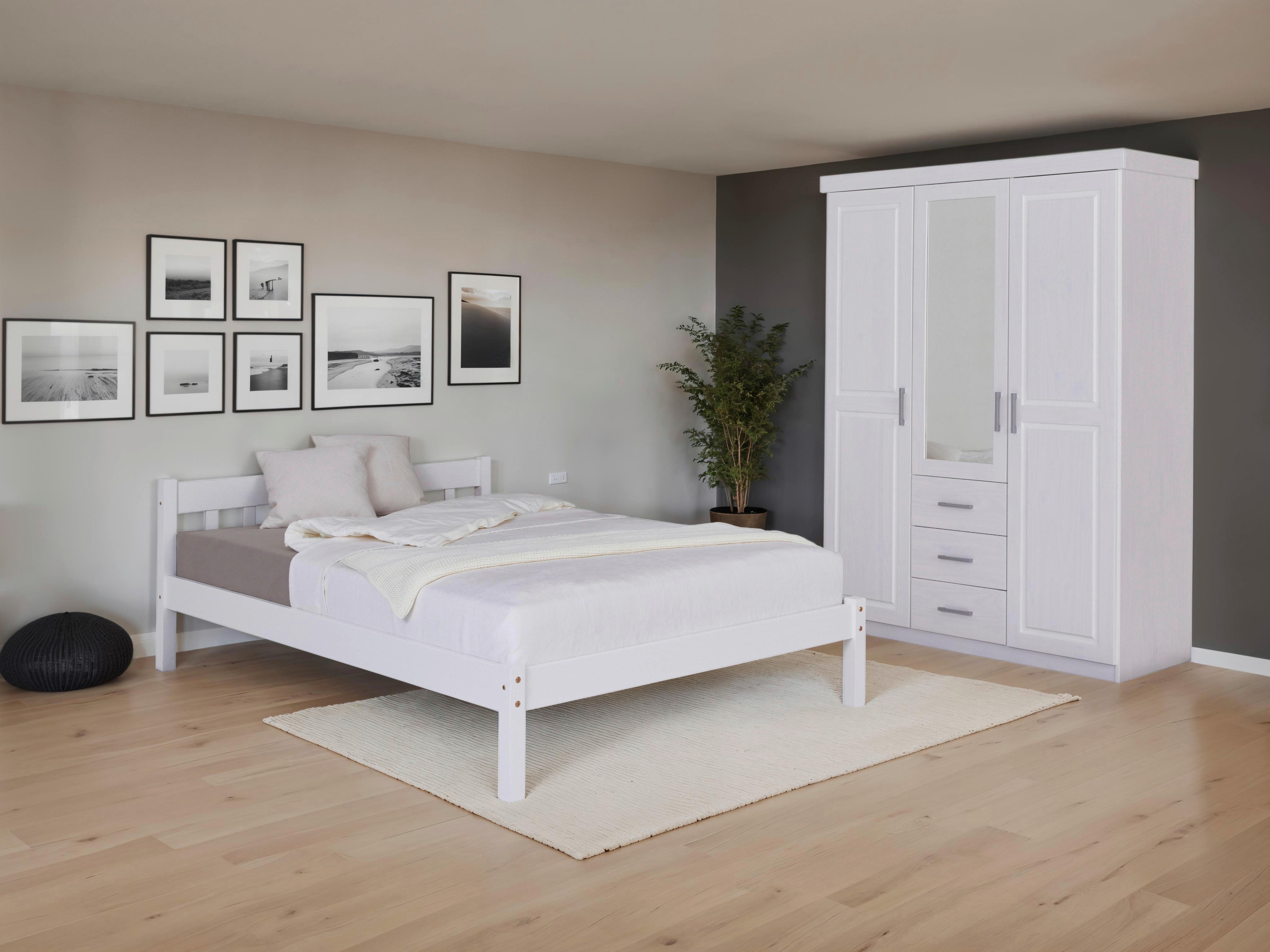 Einzelzimmer Vilmar Geraldo Weiß 2-teilig - Weiß, MODERN, Holz - MID.YOU