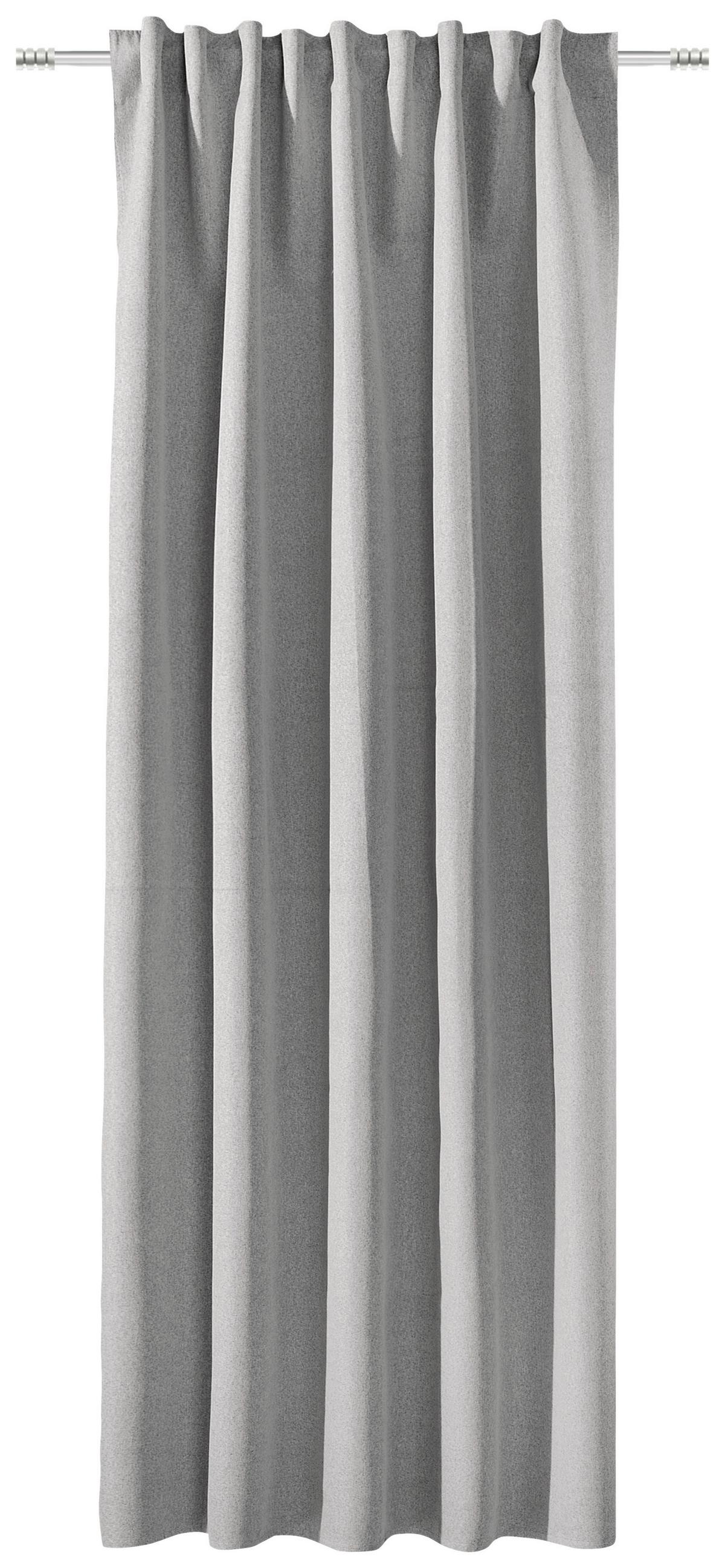 Fertigvorhang Rachelii - Grau, MODERN, Textil (135/245cm) - Luca Bessoni