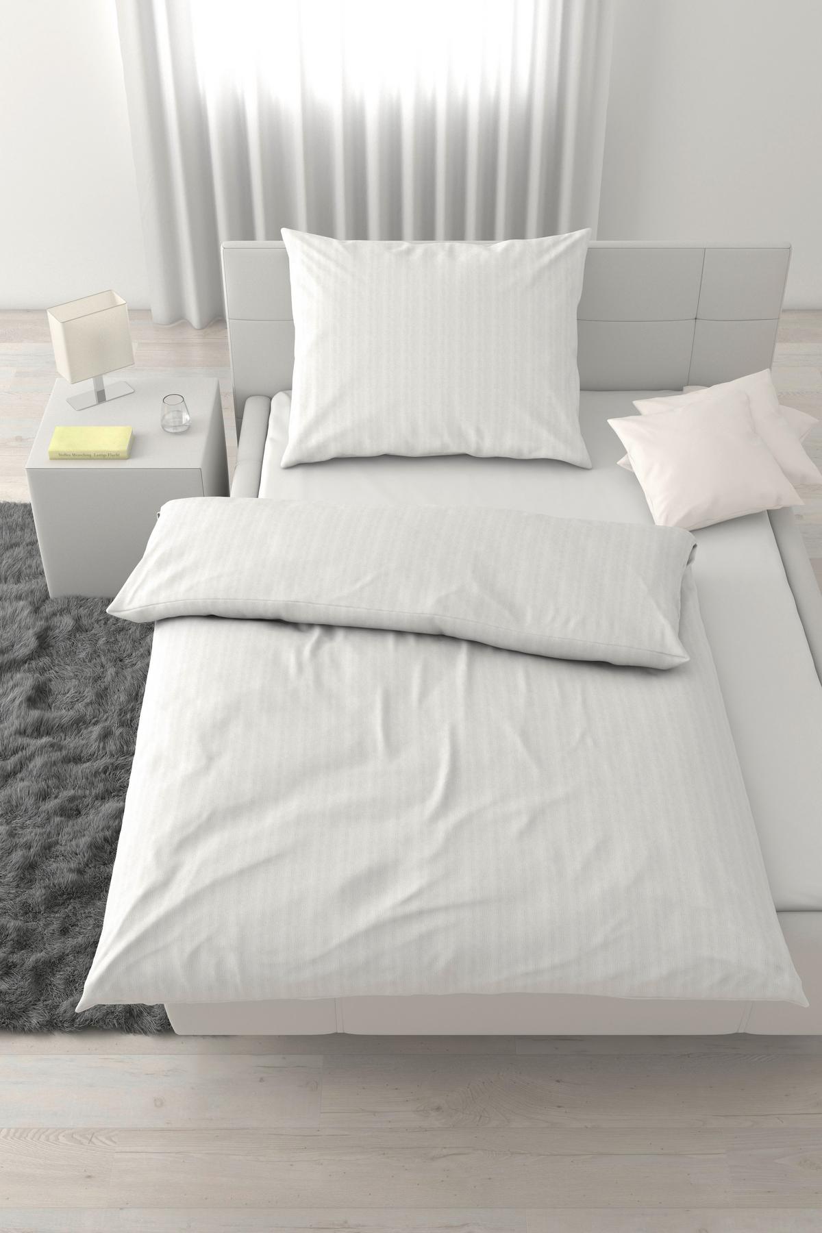 POSTEĽNÁ BIELIZEŇ DOBBY RAUTE - biela, textil (140/200cm) - Mömax