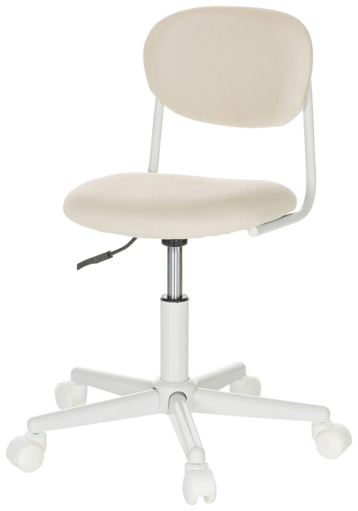 Jugenddrehstuhl Kiddy Base I - Beige/Weiß, Basics, Kunststoff/Textil (60/72-83/60cm) - MID.YOU