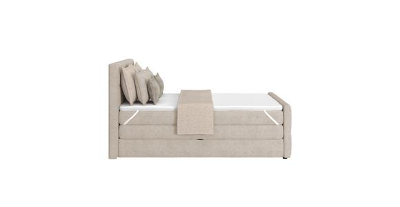 Boxspringbett mit Topper und Bettkasten 140x200 Medino - Beige, KONVENTIONELL, Holz/Holzwerkstoff (140/200cm) - Luca Bessoni