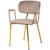 Stuhl-set Giselle 225 Taupe - Taupe/Goldfarben, Design, Kunststoff/Metall (63/80/51cm) - Kayoom