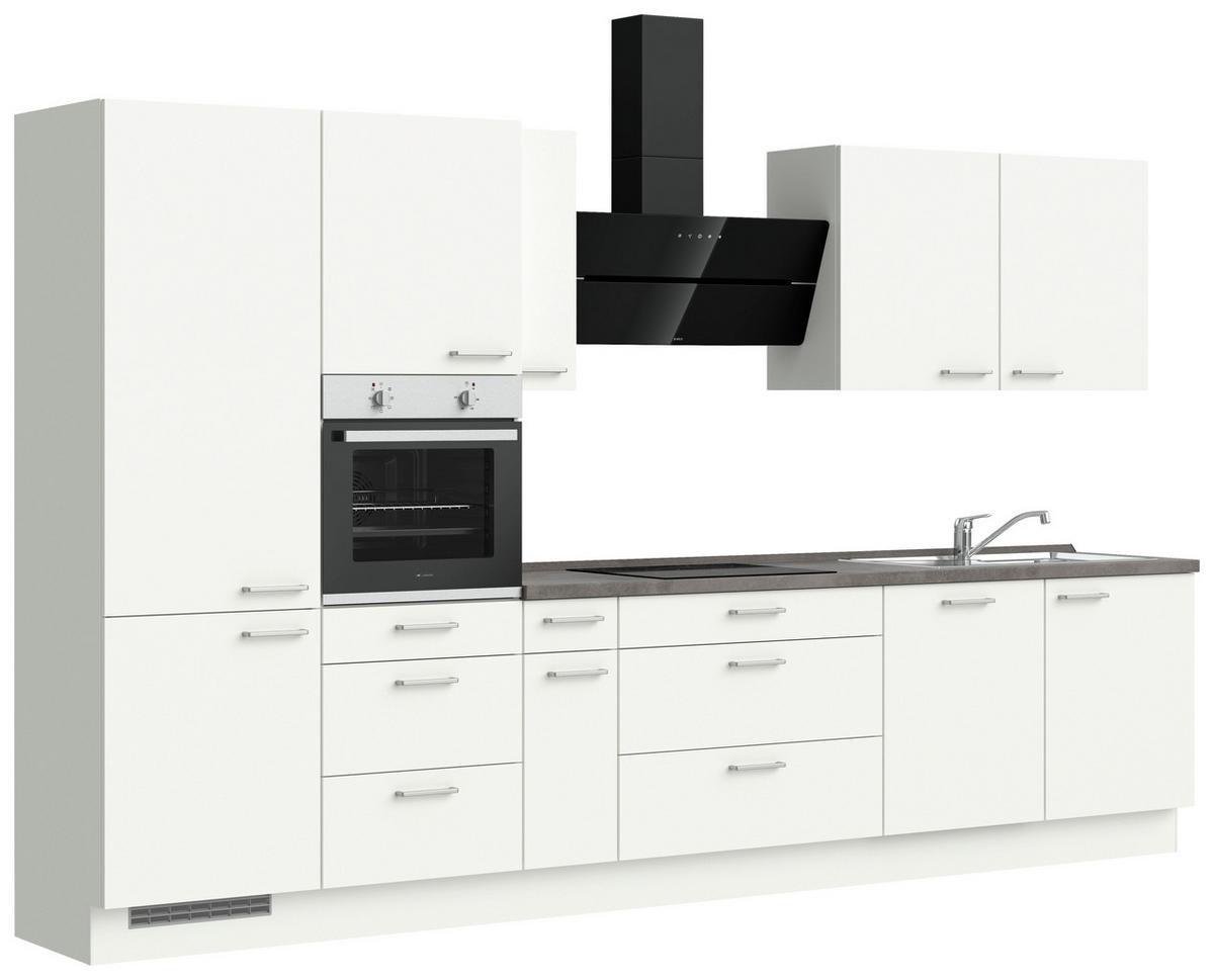 KÜCHENLEERBLOCK TOUCH HIGH - LINE, H12 LINKS - Weiß/Grau, MODERN, Holzwerkstoff (360cm) - Nobilia