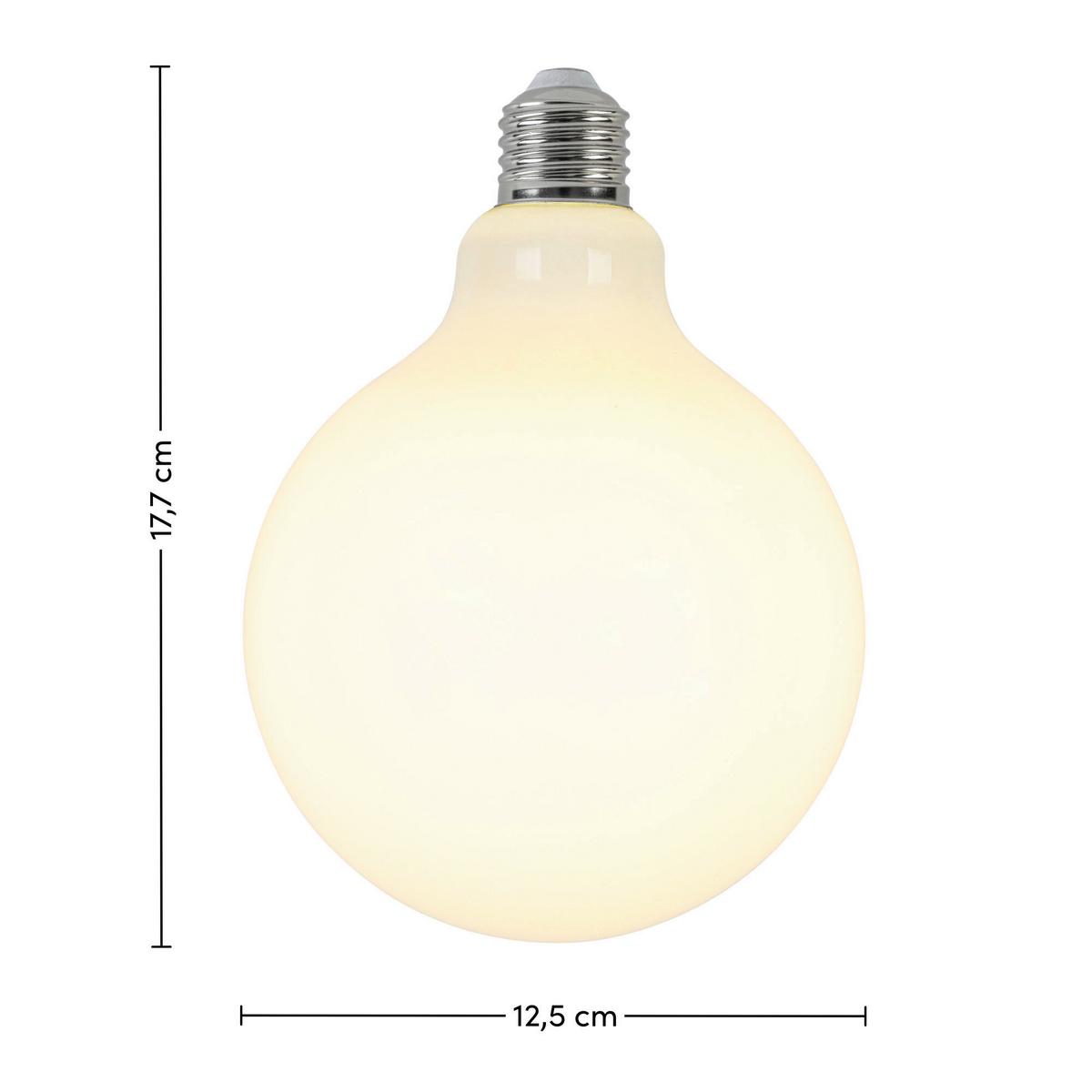 LED ŽÁROVKA EMOP - bílá, Romantický / Rustikální, kov/sklo (12,5/17,7cm) - Mömax