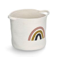 AUFBEWAHRUNGSKÖRBCHEN RAINBOW - Weiß, Basics, Textil (32/32/28cm) - Zeller Present