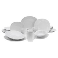 Kombiservice Porzellan 4 Personen Geschirr Set - Weiß, Basics, Keramik - Creatable