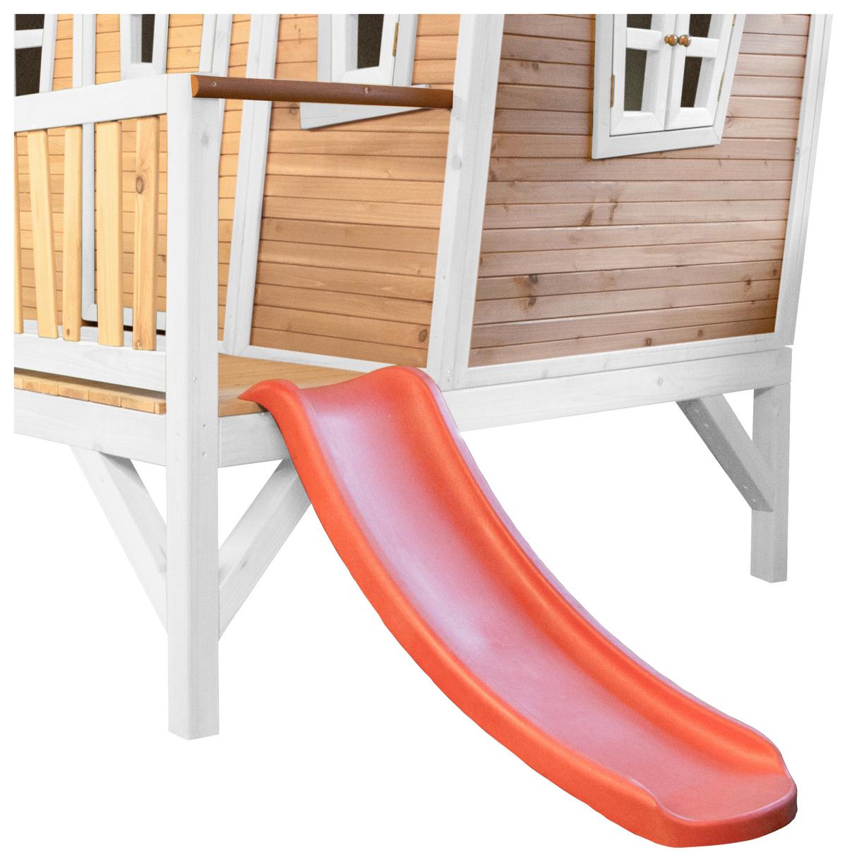 Spielhaus A030.108.21 - Rot/Hellgrün, KONVENTIONELL, Holz/Kunststoff (123/12,8/152cm) - Ambia Garden