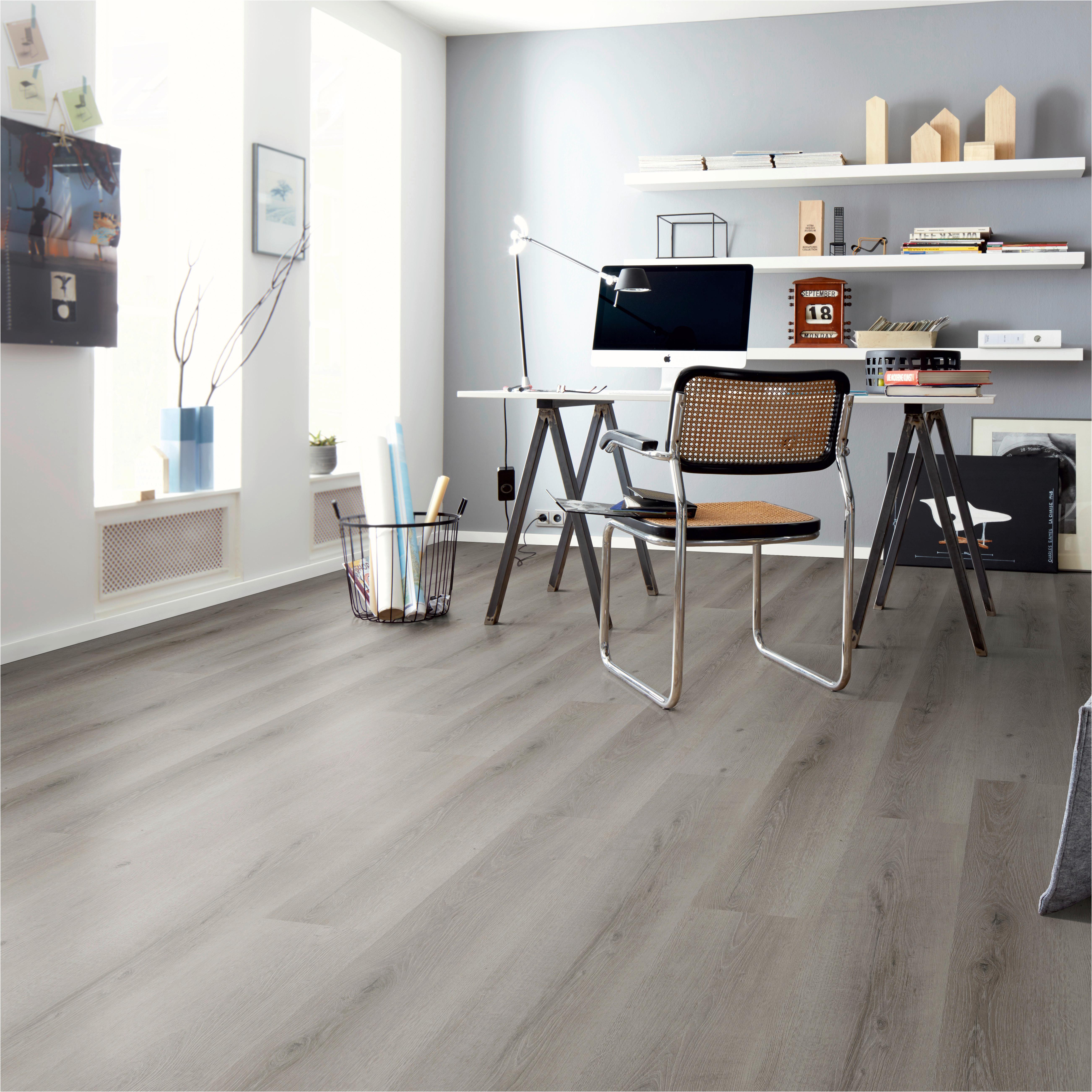 Designboden Eichefarben/Grau /Hellgrau Landhausdiele Stärke 4,8mm - Eichefarben/Eiche grau, Basics, Kunststoff (122/23/0.48cm)