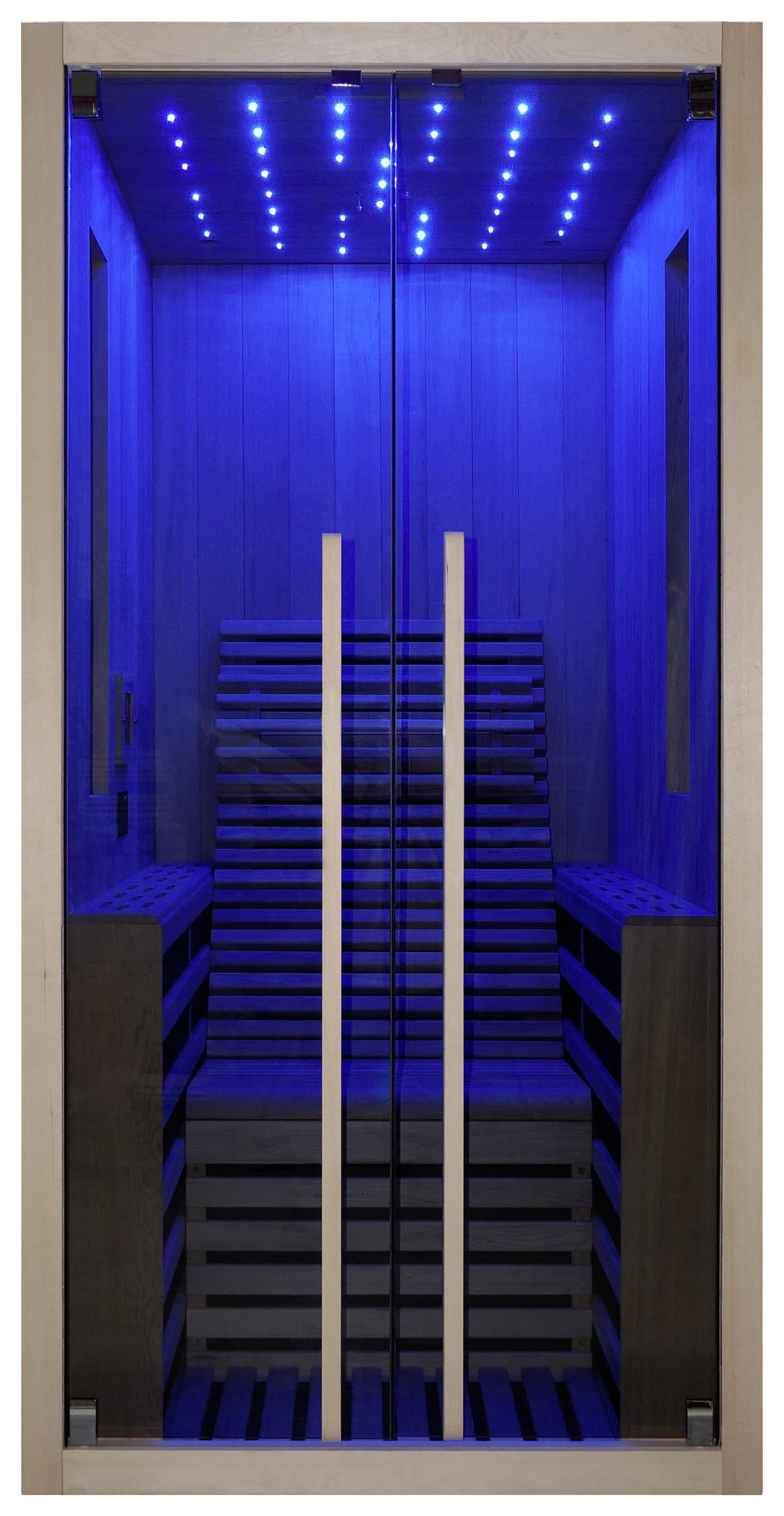 Infrarotkabine 1 Person 100x195x130 cm Carbon - Naturfarben, Basics, Holz (100/195/130cm) - Sanotechnik