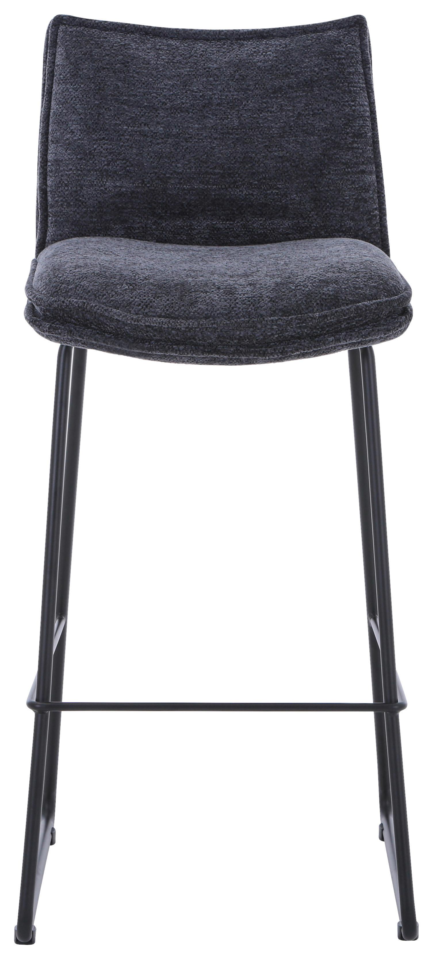 BAROVÁ ŽIDLE KARLO - černá/tmavě šedá, Moderní, kov/textil (44/97/52,5cm) - Mömax