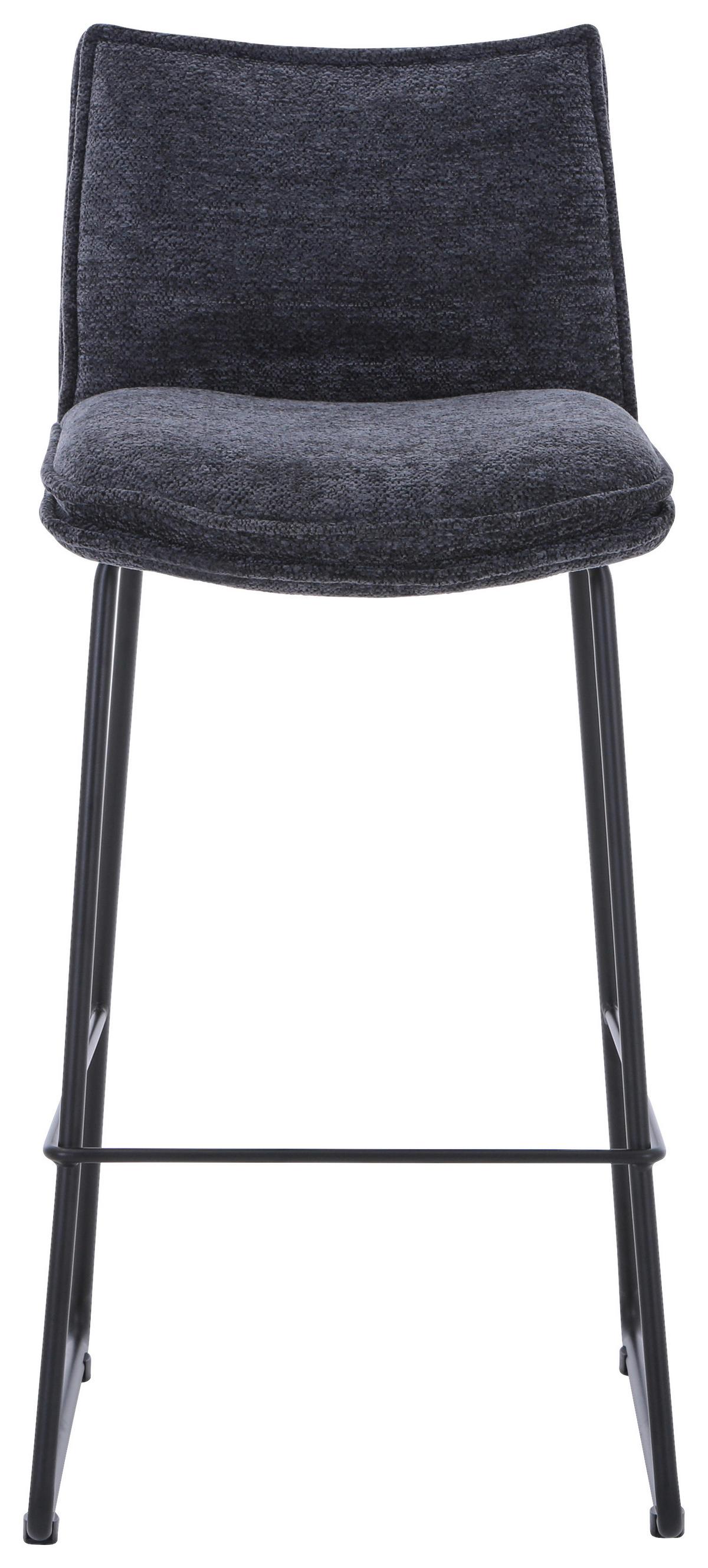 BAROVÁ ŽIDLE KARLO - černá/tmavě šedá, Moderní, kov/textil (44/97/52,5cm) - Mömax