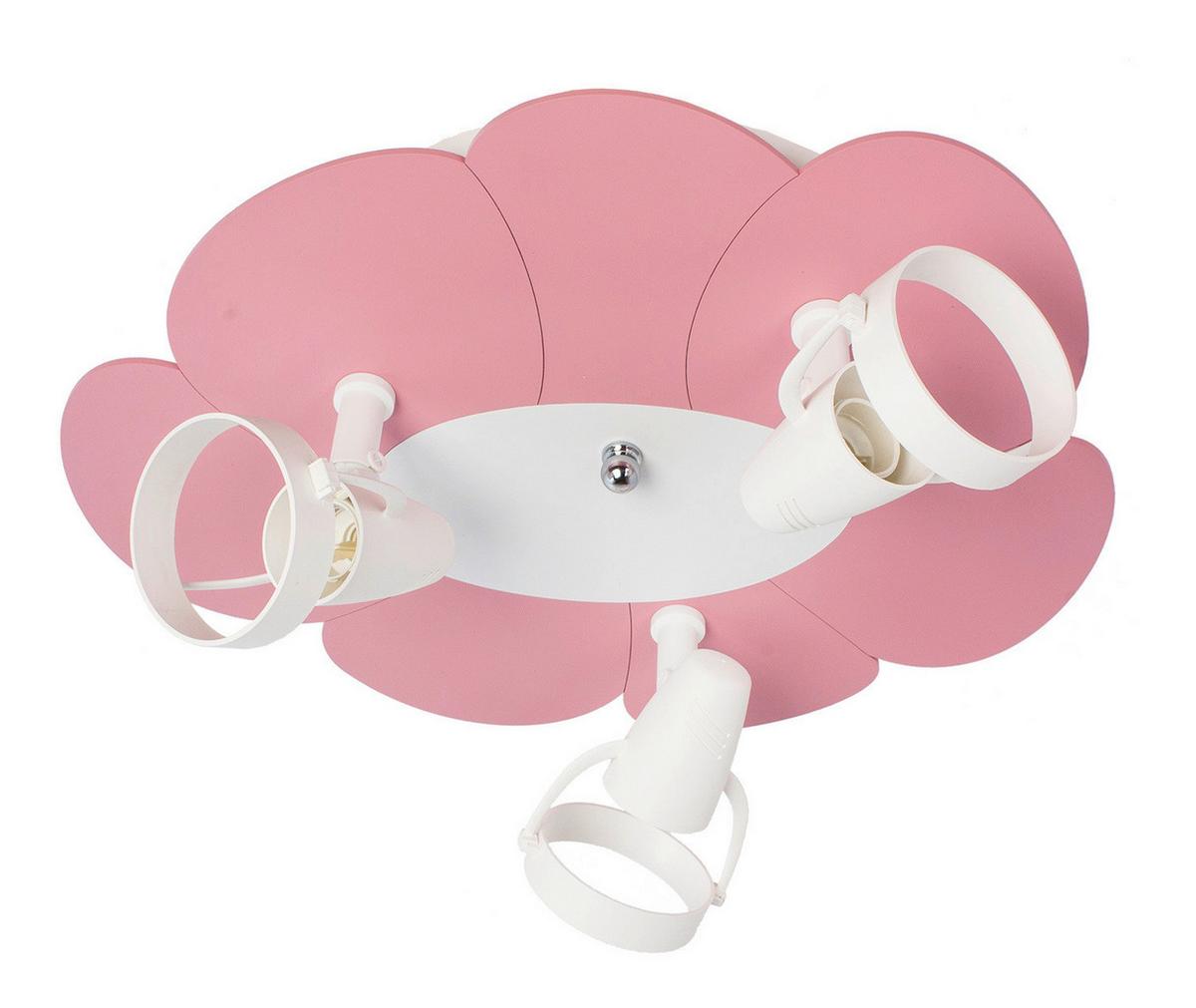 Kinderdeckenleuchte 5244422 Blume - Rosa/Weiß, Basics, Holzwerkstoff/Kunststoff (39/33/16cm)