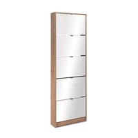Billenős Cipősszekrény Koblenz - tölgyfa színű, Design, faalapú anyag/üveg (58/177/17cm) - MID.YOU