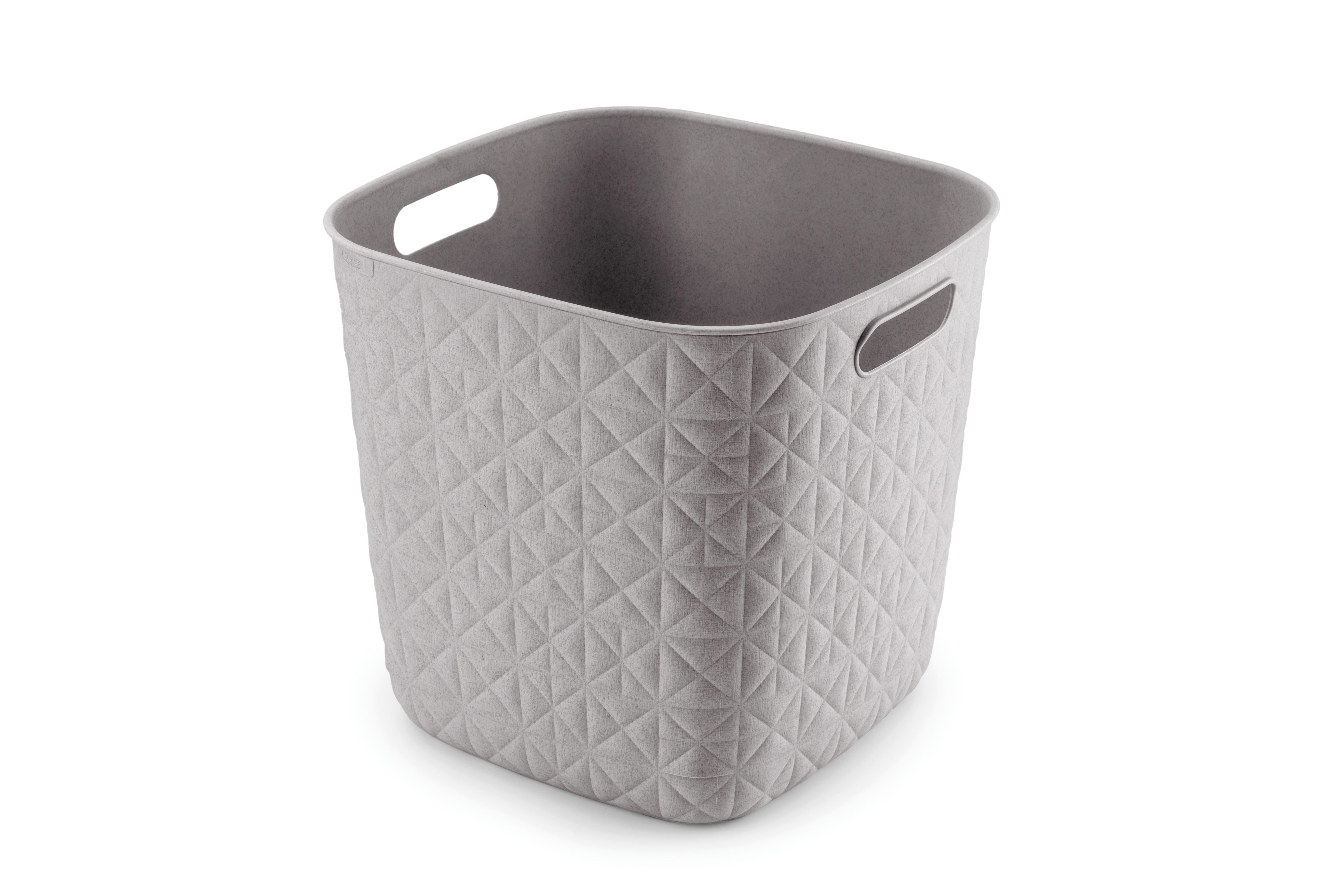 úložný košík SOFTEX KOSTKA - sivá, Basics, plast (28/27/28cm) - Curver