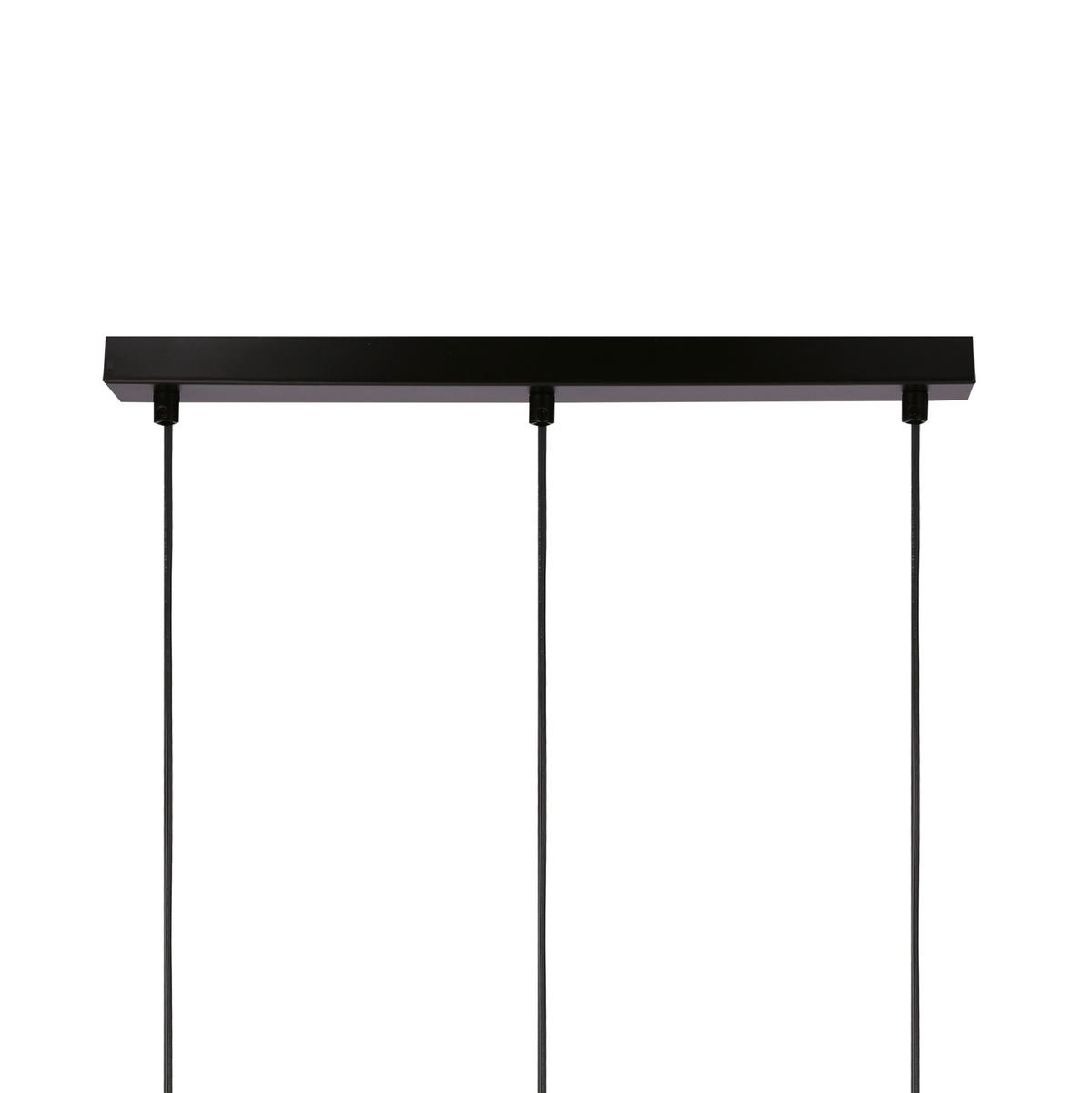 Pendelleuchte 33-22004 Wels - Eichefarben/Schwarz, KONVENTIONELL, Glas/Metall (52/12/100cm)