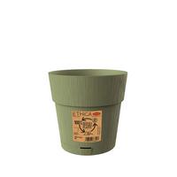 Műanyag Kaspó Ethica - erdőzöld, Basics, műanyag (15cm)