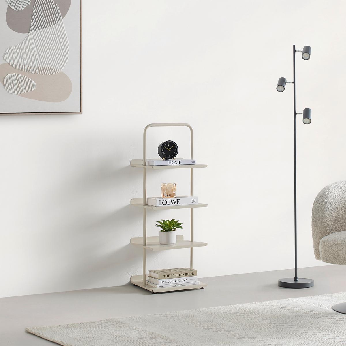 REGÁL JULIA -EXKLUSIV- - čierna/kašmírová, Modern, kov/plast (34/96/32cm) - Mömax