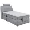 Boxspringbett mit Topper Elektrisch verstellbar 120x200 - Silberfarben/Hellgrau, MODERN, Holzwerkstoff/Textil (120/200cm) - MID.YOU