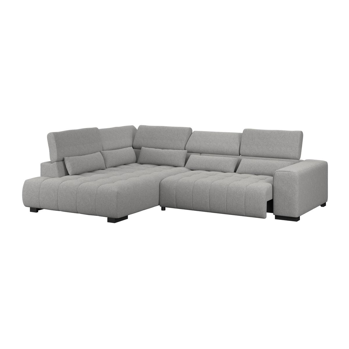 Ecksofa Matera Dunkelgrau S: 226x311cm - Dunkelgrau/Schwarz, Trend, Textil (226/311cm)
