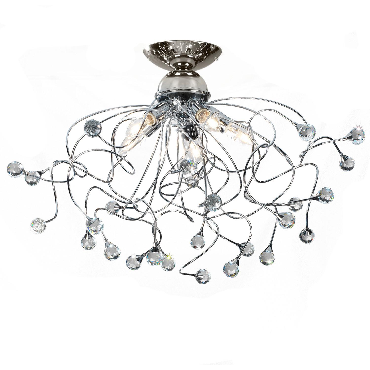 Deckenleuchte 4726/pl5 - Chromfarben, KONVENTIONELL, Glas/Metall (60/42cm)