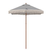 Sonnenschirm Ibiza Dm: 180 H: 172cm Beige - Beige/Naturfarben, MODERN, Textil/Metall (200/172cm) - Beldano