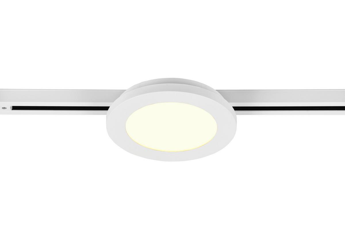 Deckenleuchte Duoline Camillus Ø 17 Cm, Für Schienensystem - Weiß, Basics, Kunststoff (17,0/2,9cm) - Trio Leuchten