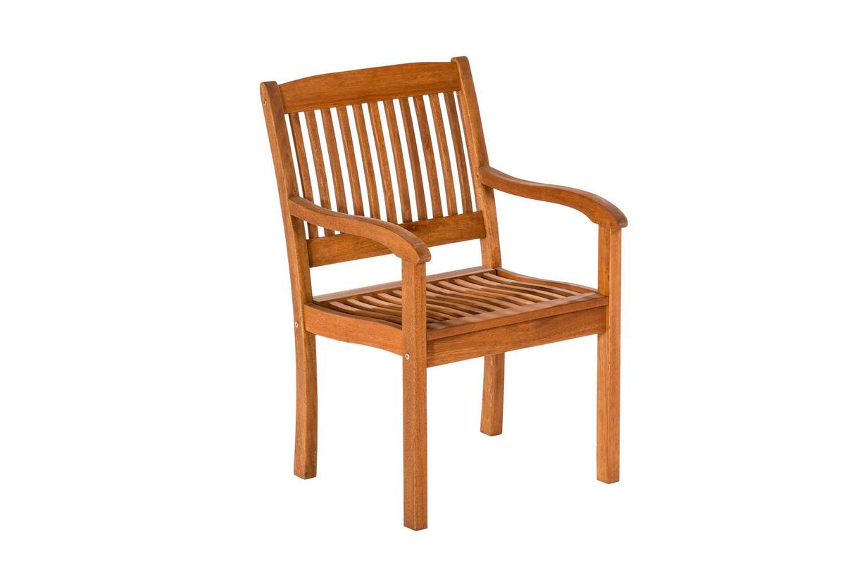 Gartentischgruppe Maracaibo 3 -Teilig. Naturfarben - Eukalyptusholzfarben, KONVENTIONELL, Holz - Gardenson