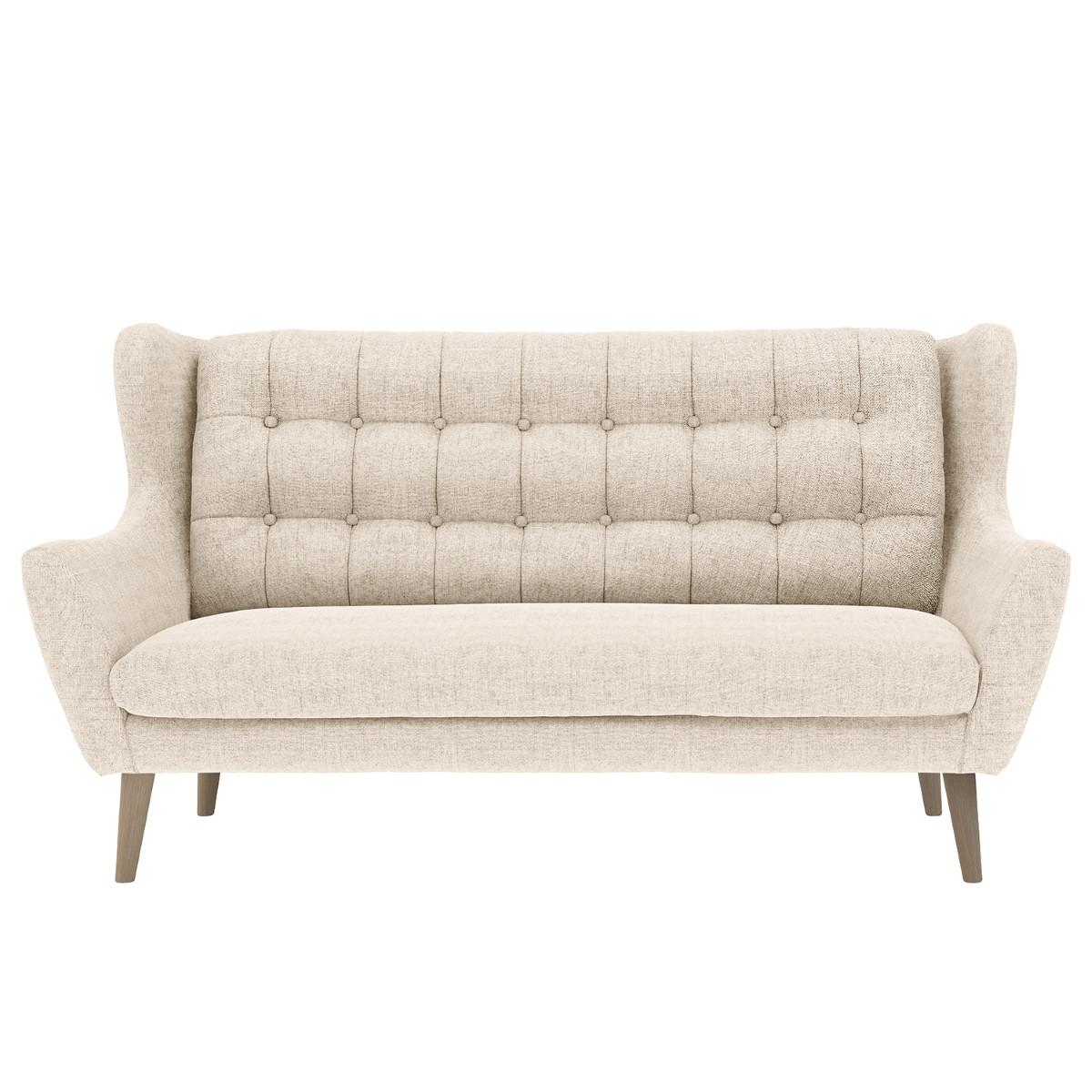 3-Sitzer-Sofa Henry, Silberfarben B: 197 cm - Eichefarben/Silberfarben, KONVENTIONELL, Textil (197/107/94cm) - Trendmanufaktur