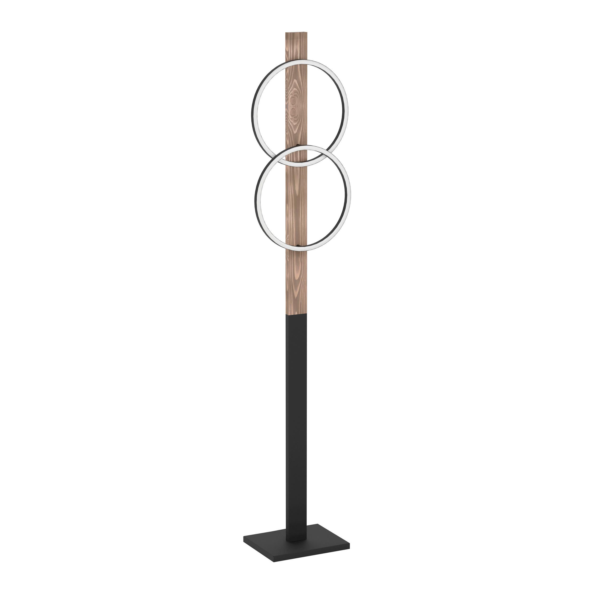 Led-stehleuchte 900892 Boyal - Schwarz/Weiß, Natur, Holz/Kunststoff (30/150cm) - Eglo